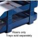 Rexel Agenda Classic Risers Self-locking for Letter Trays 53mm Blue Ref 25225 [Pack 5]