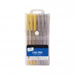 Tallon 3 Gld/3 Silvr Gel Pens x6 P12