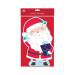 In the photo, there is a pack of 12 die cut standing Santa Advent calendars from Tallon Gifts. Each calendar features a jolly Santa Claus holding a Christmas present. The calendars are beautifully designed with bright colors and intricate details, making them a festive addition to any holiday decor.