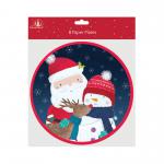 Christmas Paper Plates 9 inch 8-Pack Cute (Pack of 12) XP0332 TA04757