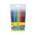 Artbox Quality Brush Fibre Pens Assorted x10 Pack of 12 1093 TA11093