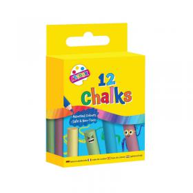 Artbox Colour Chalks in Hanging Box Assorted x12 Pack of 12 1209 TA11209