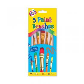 Artbox Paint Brushes x5 Assorted Pack of 12 5453 TA15453
