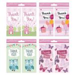 Tallon 4 Design Girl Thank You Cards (Pack of 192) 4485 TA4856
