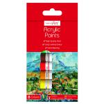 Work of Art Hard-Wearing Acrylic Paint Tubes Assorted (Pack of 12) TAL06742 TAL06742