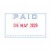Trodat Printy 4750L2 Dater Stamp - Paid 141365 TD41365