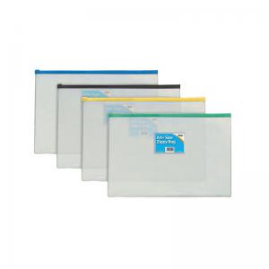 Tiger Sundry Zip Bags Plastic Clear A4 Pack of 12 300500 TGR00500