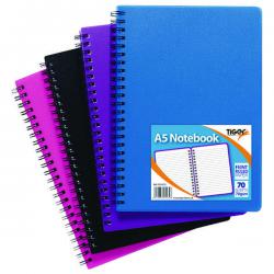 Cheap Stationery Supply of Sundry A5 Wiro Polypropylene Notebook (Pack of 5) 301472 Office Statationery
