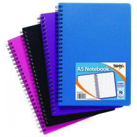 Sundry A5 Wiro Polypropylene Notebook (Pack of 5) 301472 TGR01472