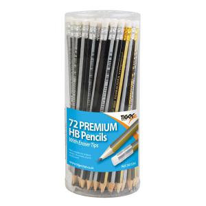 Photos - Pencil Tiger HB Eraser Tip  Pot Assorted Pack of 72 301534 TGR01534 