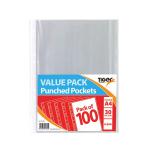 A4 Punched Pockets 30 Micron 10x100 Pockets (Pack of 1000) 301601 TGR01601