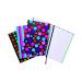 A5 Fashion Assorted Feint Ruled Casebound Notebooks (Pack of 5) 301651