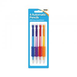 Tiger Automatic Pencils + Eraser Tips x4 Assorted Pack of 12 301663 TGR01663