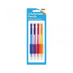 Tiger Automatic Pencils + Eraser Tips x4 Assorted Pack of 12 301663 TGR01663