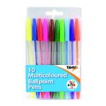Ballpoint Pens Multicoloured 12x10 Pens (Pack of 120) 302256 TGR02256