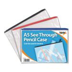 See Through Pencil Case 245 x 160mm (Pack of 12) 302152 TGR1528