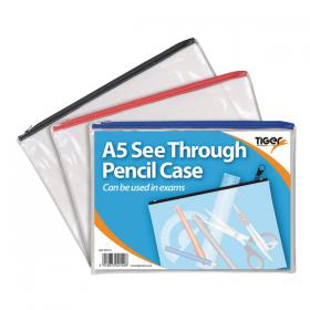 See Through Pencil Case 245 x 160mm (Pack of 12) 302152 TGR1528