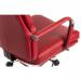 Teknik Office Deco Retro Style Executive Red Faux Leather Chair with Matching Removable Arm Covers