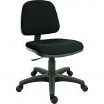 Teknik Office Ergo Blaster Black Fabric Operator Chair Medium Sized Backrest Accepts Optional Arm Rests