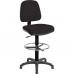 Teknik Office Ergo Blaster Black Fabric Operator Chair Medium Sized Backrest Accepts Optional Arm Rests 1100BLK
