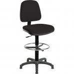 Teknik Office Ergo Blaster Black Fabric Operator Chair With Ring Kit Conversion And Fixed Footrest 1100BLK/1163