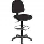 Teknik Office Ergo Blaster Black Fabric Operator Chair With Ring Kit Conversion And Fixed Footrest