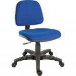 Teknik Office Ergo Blaster Blue Fabric Operator Chair Medium Sized Backrest Accepts Optional Arm Rests 1100BLU