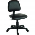 Teknik Office Ergo Blaster Black PU Operator Chair Medium Backrest Height Adjustable Wipe Clean Seat Accepts Optional Arm Rests