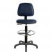 Teknik Ergo Blaster PU Blue Operator chair with ring kit conversion and a fixed footring 1100PU-BLU/1163