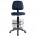Teknik Ergo Blaster PU Blue Operator chair with ring kit conversion, wipe clean seat and movable footring 1100PU-BLU/1164