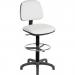 Teknik Ergo Blaster White PU Operator Chair With Ring Kit Conversion And Fixed Footring 1100PUWHI/1163