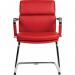 Teknik Office Retro Style Cantilever Red Faux Leather Chair with Matching Removable Arm Covers 1101RD