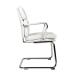 Teknik Office Retro Style Cantilever White Faux Leather Chair Matching Removable Arm Covers
