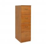 Teknik Office French Gardens Pine Effect 4 Drawer Filer Cabinet With Brass Effect Handles