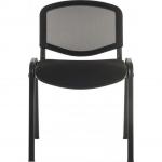 Teknik Office Conference Mesh Backrest Black. Fabric Stackable Fully Assembled Chair Padded Seat Aerated backrest. (MOQ of 4 - priced individually) 1500MESH-BLK