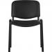 Teknik Office Conference Black PU Fabric Stackable Fully Assembled Char with padded seat and backrest. 1500PU