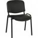 Teknik Office Conference Black PU Fabric Stackable Fully Assembled Chair with padded seat and backrest. (MOQ of 4 - priced individually) 1500PU-BLK