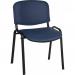 Teknik Office Conference Blue PU Fabric Stackable Fully Assembled Chair with padded seat and backrest. (MOQ of 4 - priced individually) 1500PU-BLU