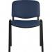 Teknik Office Conference Blue PU Fabric Stackable Fully Assembled Chair with padded seat and backrest. (MOQ of 4 - priced individually) 1500PU-BLU