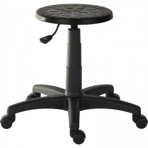 Teknik Office Polly Black Stool With A Height Adjustable Easy Clean