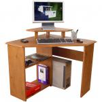 Teknik Office French Gardens Corner Desk With Elevated Monitor Stand And Multi Layer Shelving