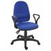 Teknik Office Ergo Twin Blue Fabric Operator chair with pronounced lumbar support and sturdy nylon base. With Standard armrests 2900BLU/0288