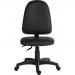 Teknik Office Ergo Twin PU Black Fabric Operator chair with a floating or fixed permanent contact backrest and a sturdy nylon base 2900PU-BLK