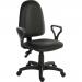 Teknik Office Ergo Twin PU Black Fabric Operator chair with a floating or fixed permanent contact backrest. With fixed standard armrests 2900PU-BLK/0288