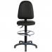 Teknik Office Ergo Twin Black PU Fabric Operator chair with ring kit conversion and fixed footrest.  2900PU-BLK/1163