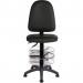 Teknik Office Ergo Twin PU Black Operator chair with a deluxe ring kit conversion and movable footring. 2900PU-BLK/1164