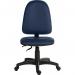 Teknik Office Ergo Twin PU Blue Operator chair floating or fixed permanent contact backrest sturdy nylon base Accepts optional arm rests 2900PU-BLU