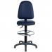 Teknik Office Ergo Twin PU Blue Fabric Operator chair with ring kit conversion and fixed footrest  2900PU-BLU/1163