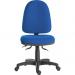 Teknik Office Ergo Trio Blue Fabric Operator Chair 3 Lever Mechanism Sturdy Nylon Base Accepts Optional Arm Rests 2901BLU