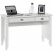 Teknik Office Soft White Effect Laptop Home Office Study Desk With Stationery And Keyboard Drawer 5411204